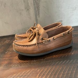 Florsheim size 10 boys JASPER TIE JR.  MOC TOE SLIP ON LOAFER